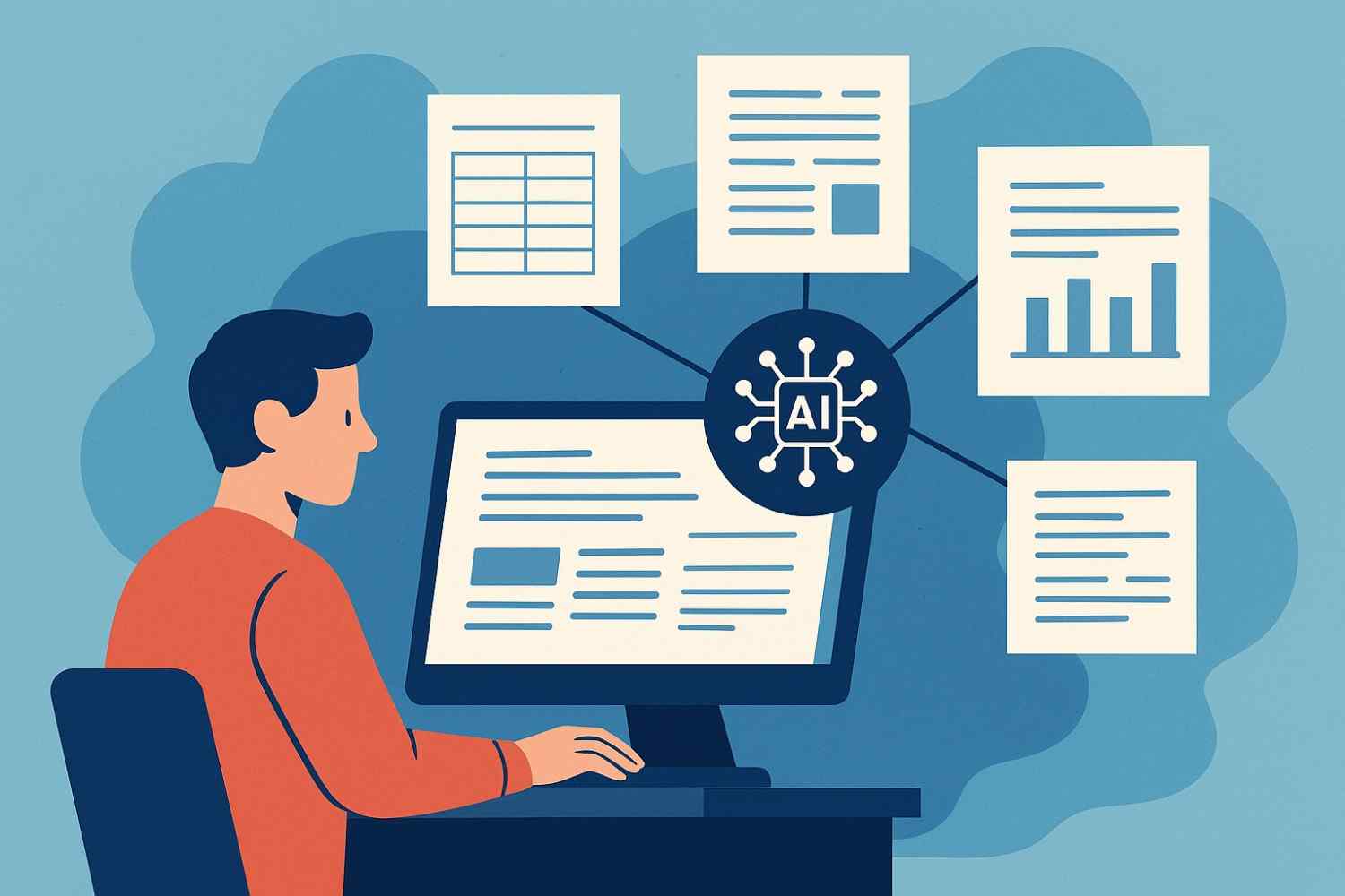AI document parser illustration